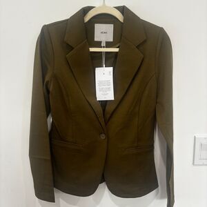 ICHI Kate Blazer Olive Green NWT Women's Size Small Tailored Jacket